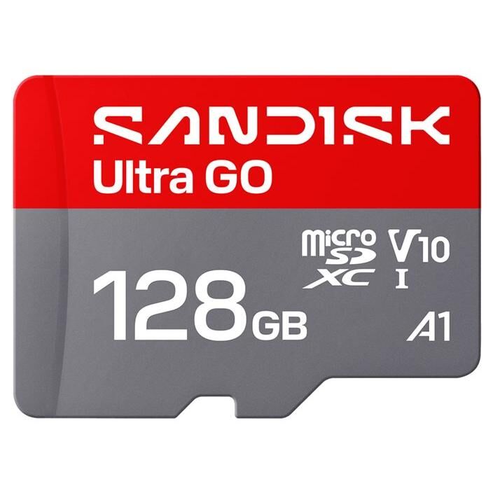 SanDisk Ultra GO - Carte mémoire flash - 128 Go - A1 / UHS-I U1 / Class10 - microSDXC UHS-I