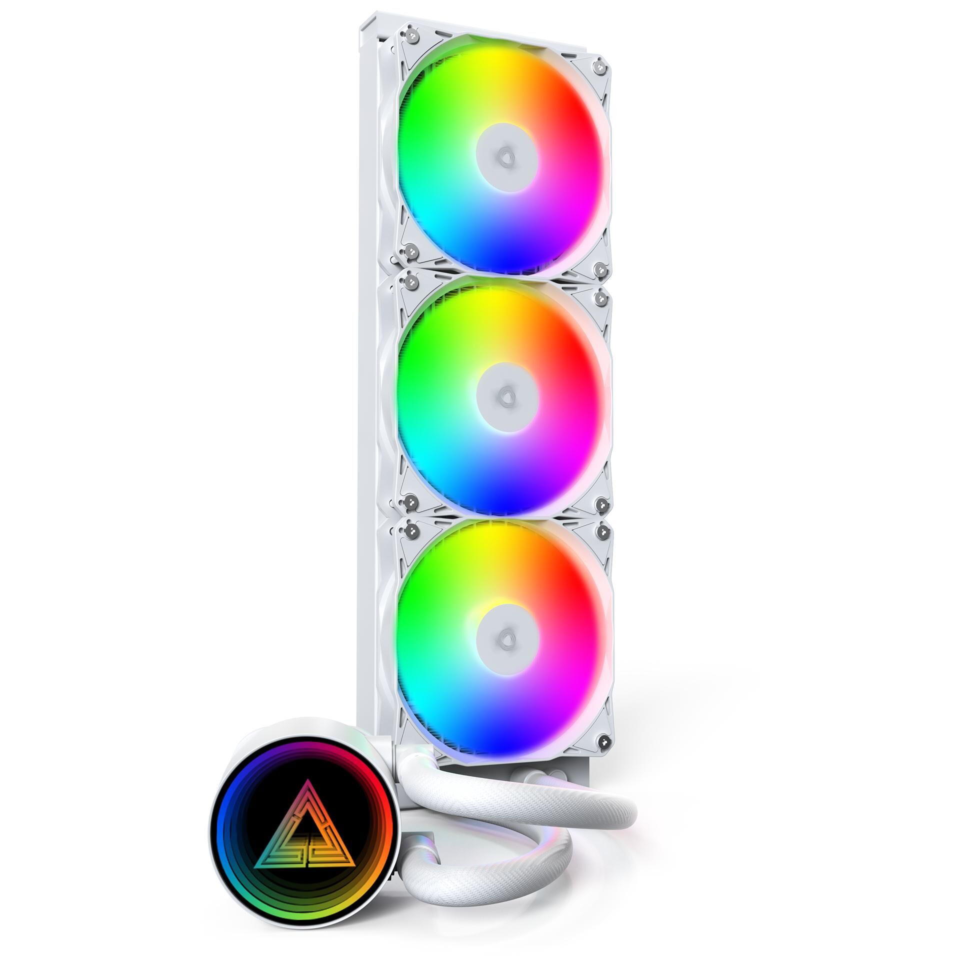 Montech LightFlow ARGB 360 Processeur Refroidisseur de liquide tout-en-un 12 cm Blanc