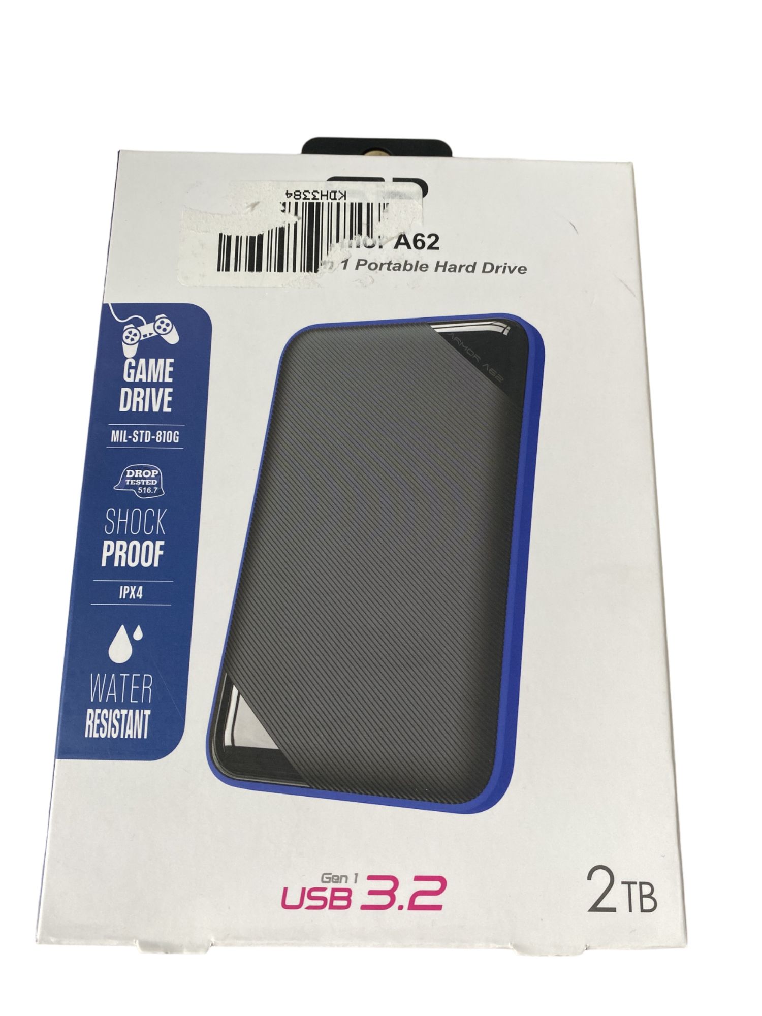 SILICON POWER A62 Game Drive - Disque dur - 2 To - externe (portable) - USB 3.2 Gen 1 - noir, bleu