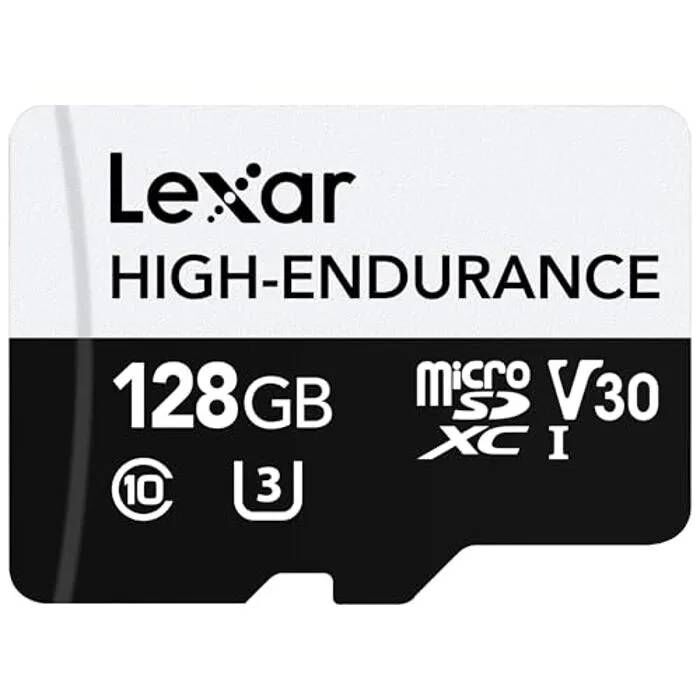Carte mémoire microSDHC 128 Go - Lexar - Haute Endurance - Vidéo Full HD 1080p - 4K - Durable