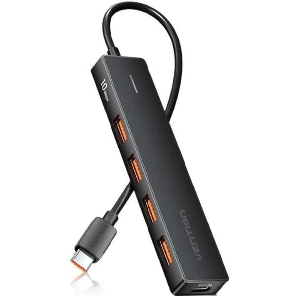 Hub USB 3.2 Vention CHJBB- 4xUSB- 1xUSB Tipo-C- 15cm
