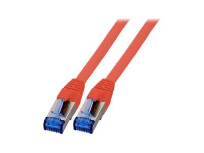 EFB-Elektronik - Cordon de raccordement - RJ-45 (M) pour RJ-45 (M) - SFTP - CAT 7 (câble)/CAT 6a (connecteurs) - sans halogène, moulé - rouge