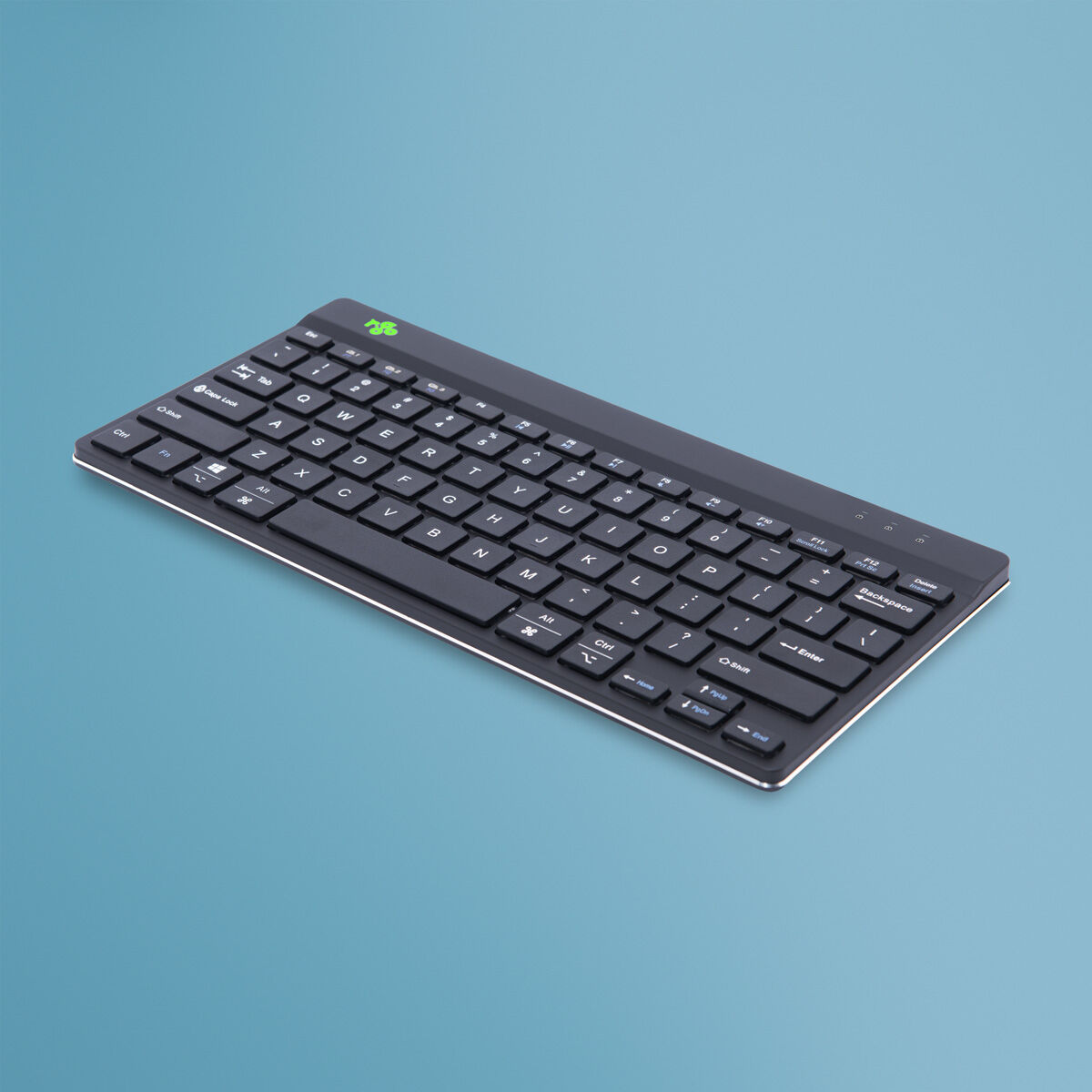 R-Go Tools Clavier ergonomique R-Go Compact Break, clavier compact avec logiciel de pause,QWERTY (US), Bluetooth, noir