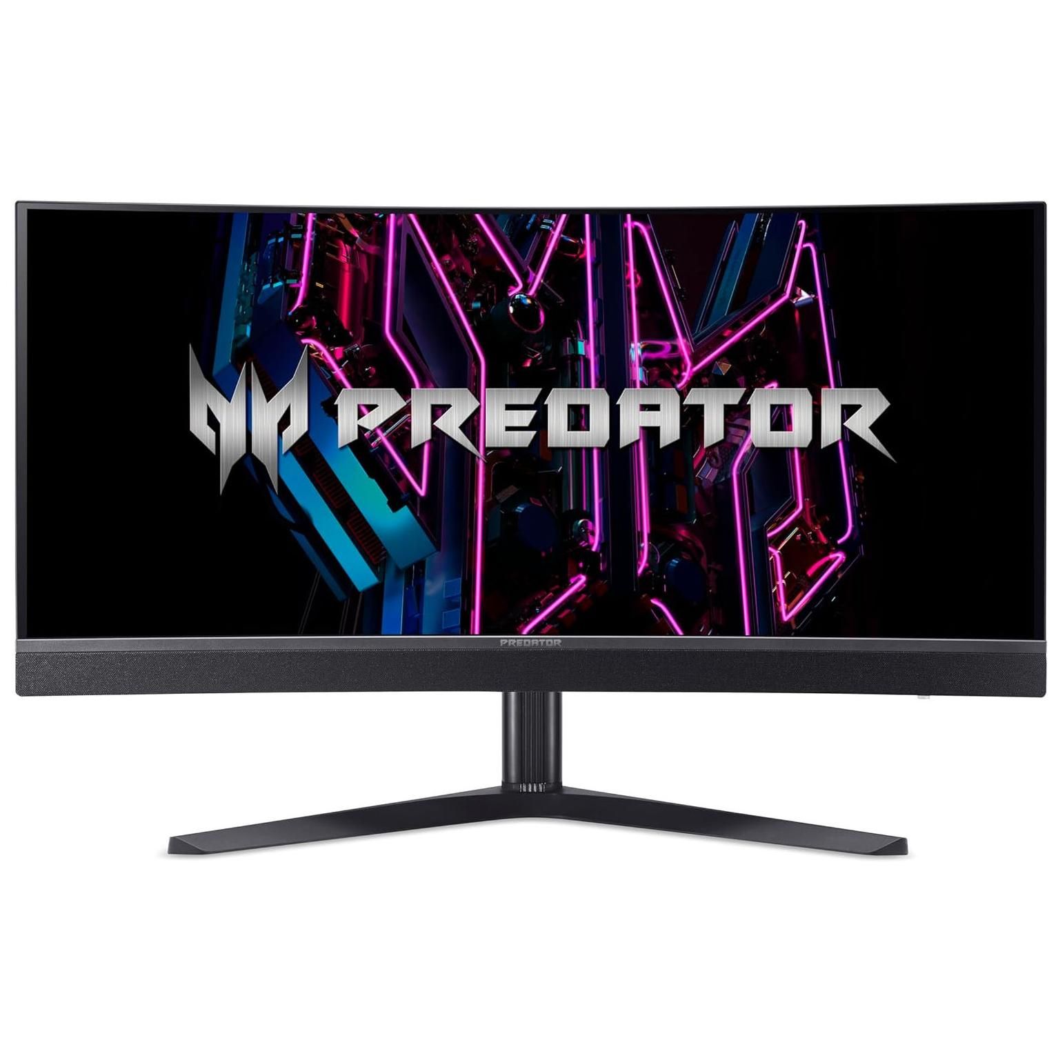 Acer Predator X34 Vbmiiphuzx - X Series - moniteur OLED - jeux - incurvé - 34" - 3440 x 1440 UWQHD @ 175 Hz - 1000 cd/m² - DisplayHDR 400 True Black - 0.03 ms - 2xHDMI, DisplayPort, USB-C - haut-parleurs - noir