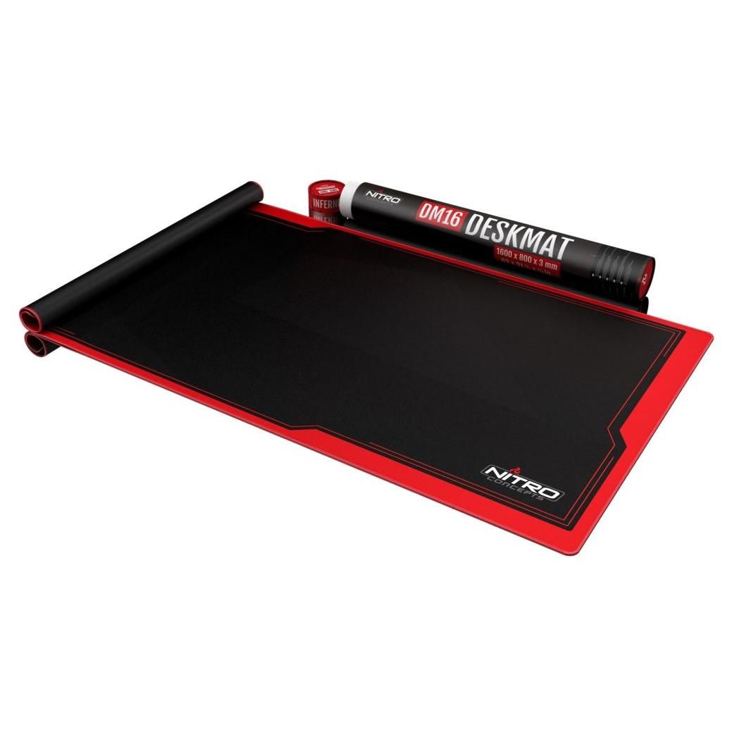 Nitro Concepts DM16 Tapis de souris de jeu Noir, Rouge