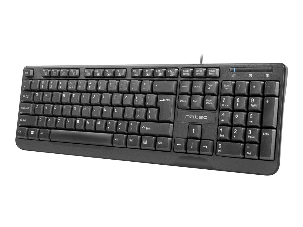 Natec TROUT - Clavier - USB - US - noir