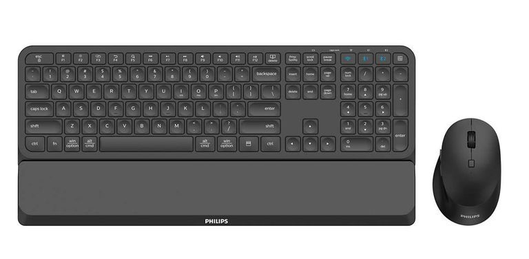 Philips 6000 series SPT6607B/34 clavier Souris incluse Maison RF sans fil + Bluetooth Noir