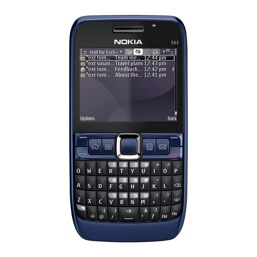 Téléphone portable Nokia E63 Business Bleu outremer Bleu outremer
