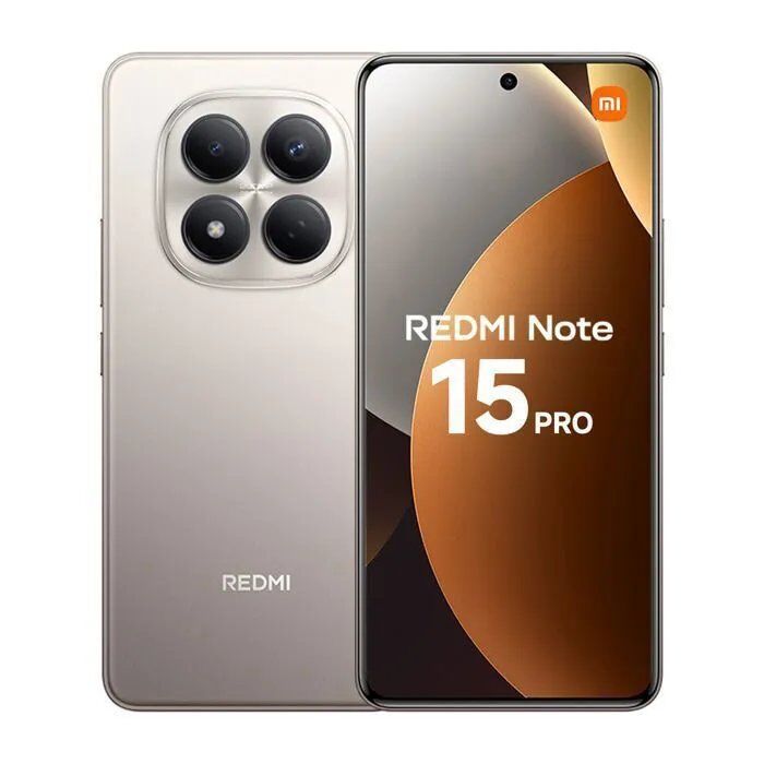 XIAOMI Redmi Note 15 Pro 4G Smartphone 8+256 Go , 6,77 Pouces AMOLED, Batterie 6500mAh, TurboCharge 45W, Chargeur Non Inclus, Titane