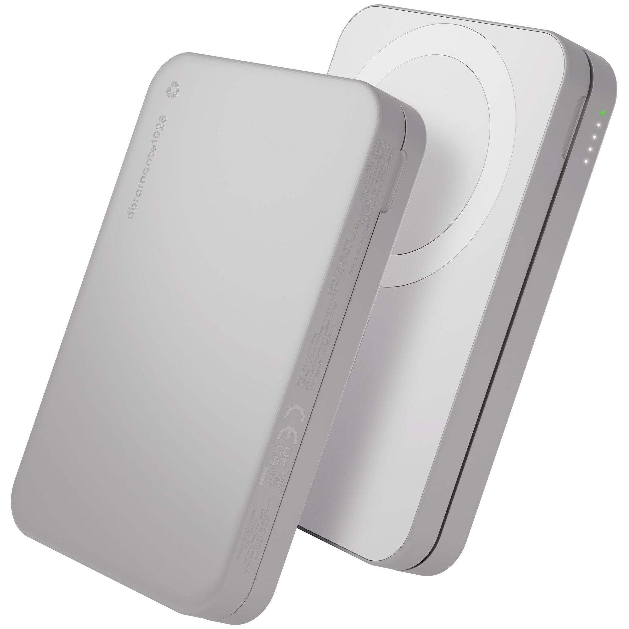 Dbramante1928 Cp08acwh7275 Banque D'alimentation Électrique 8000 Mah Recharge Sans Fil Aluminium