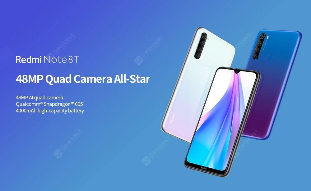 Xiaomi Redmi Note 8T 6,3 pouces Snapdragon 665 Octa Core 4Go RAM 64Go - Bleu