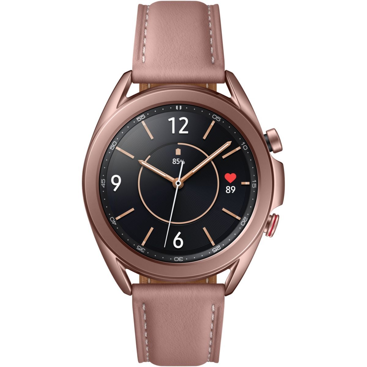 Samsung Galaxy Watch 3 - 41 mm - mystic bronze - Montre connectée avec bracelet - cuir - affichage 1.2" - 8 Go - Wi-Fi, LTE, NFC, Bluetooth - 4G - 48.2 g