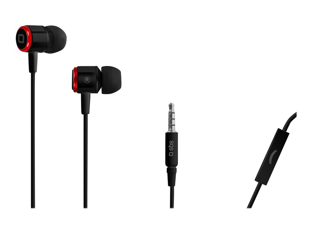 SBS Studio Mix 40 - Écouteurs avec micro - intra-auriculaire - filaire - jack 3,5mm - noir
