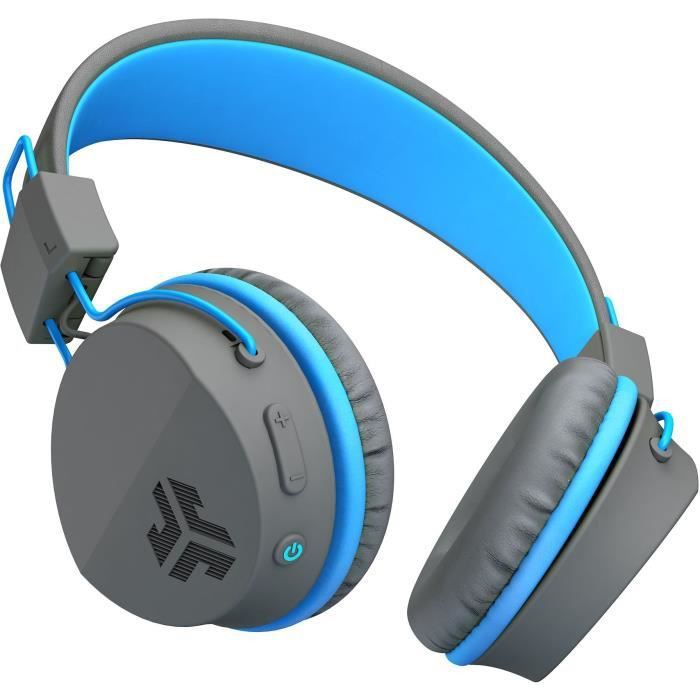 JLAB AUDIO - JBUDDIES STUDIO KIDS WIRELESSGREY/BLUE - CASQUE SANS FIL - BLUETOOTH - PLIAGE COMPACT - AUTONOMIE BT 24H