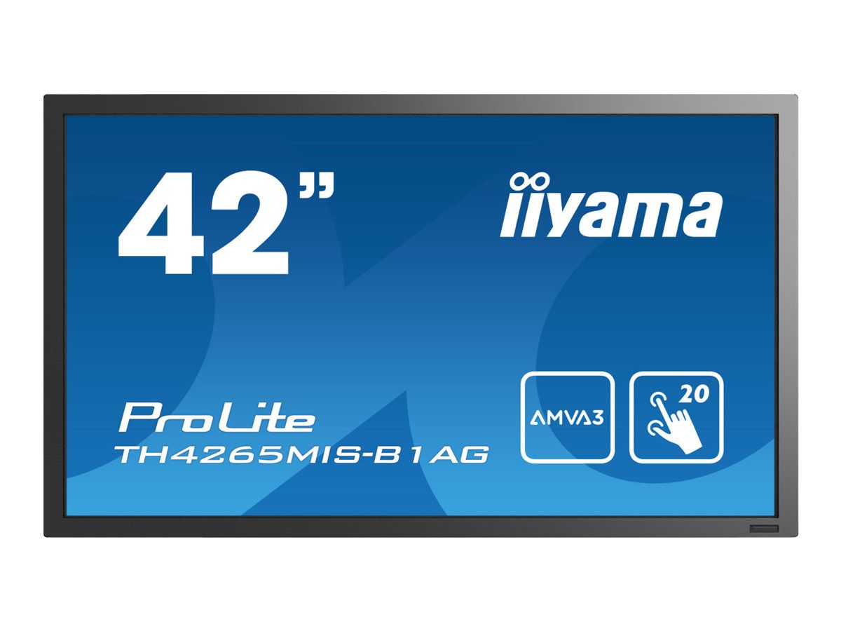 iiyama ProLite TH4265MIS-B1AG - Classe de diagonale 42" écran LCD rétro-éclairé par LED - signalisation numérique - avec écran tactile - 1080p 1920 x 1080 - noir