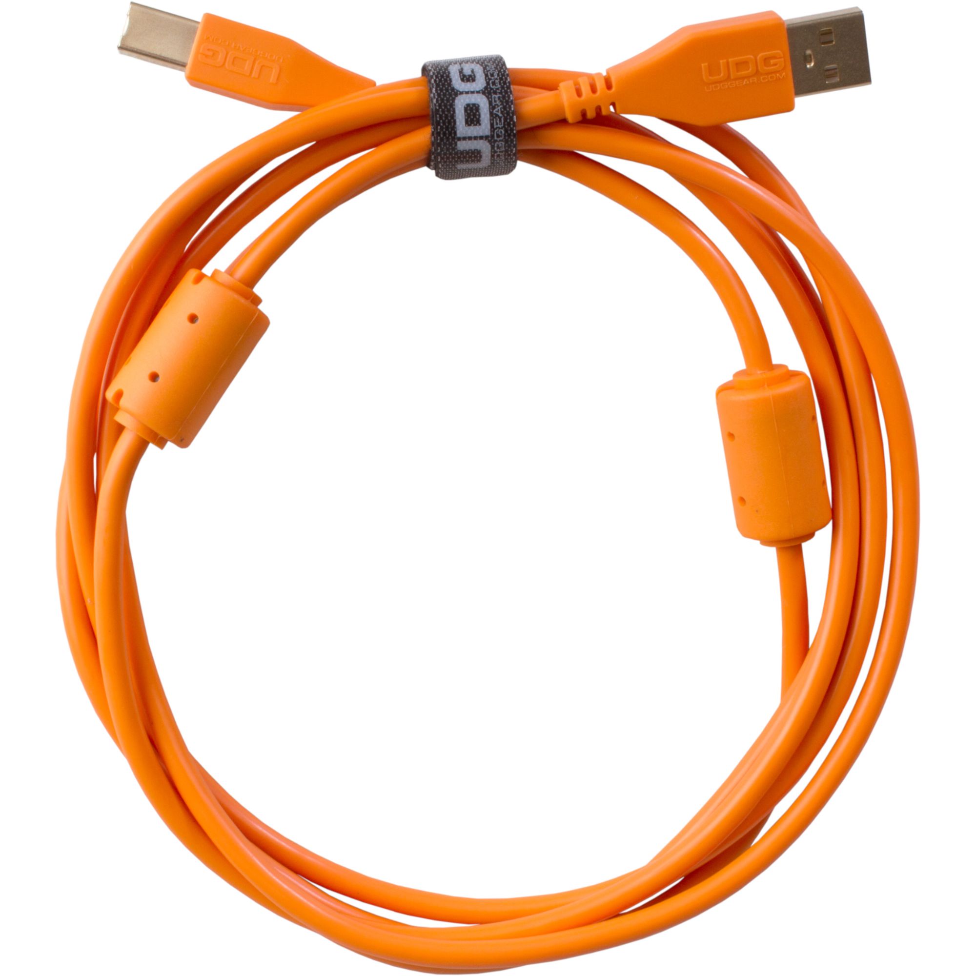 UDG U95001OR câble audio USB 2.0 A-B droit orange 1 mètre