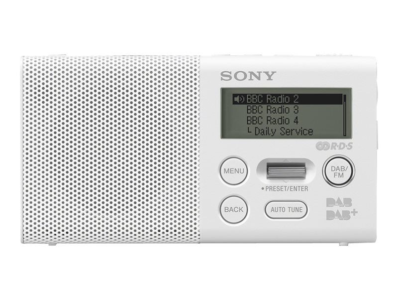 Sony XDR-P1DBP - Radio portative DAB - 1.5 Watt - blanc