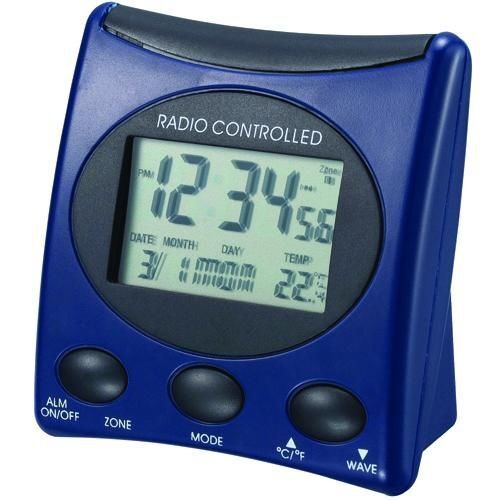 Technoline WT221 Réveil numérique Noir, Bleu