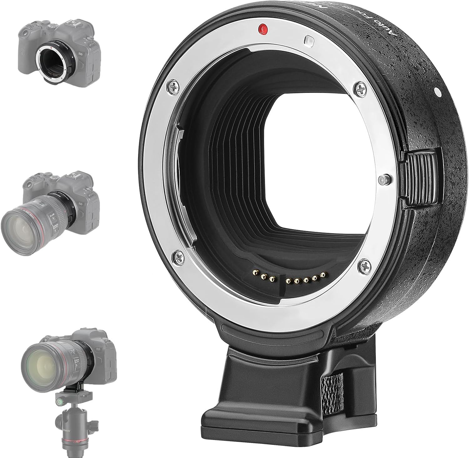 NEEWER Adaptateur de Monture EF vers EOS R, Objectif EF/EF-S vers Monture RF, Bague de Conversion autofocus Compatible avec Canon EOS R Ra RP R6 Mark II R6 R5 R3 R7 R10 R8 R50, Charge Maxi: 4,4lb/2kg