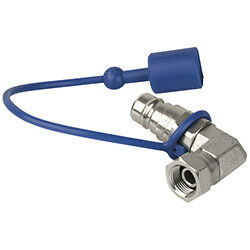 CO2 90 degrés 3/8 to Q-lock Adapter male