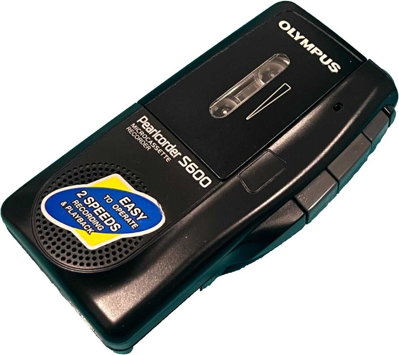 Olympus Pearlcorder S600 - Dictaphone à microcassette - noir