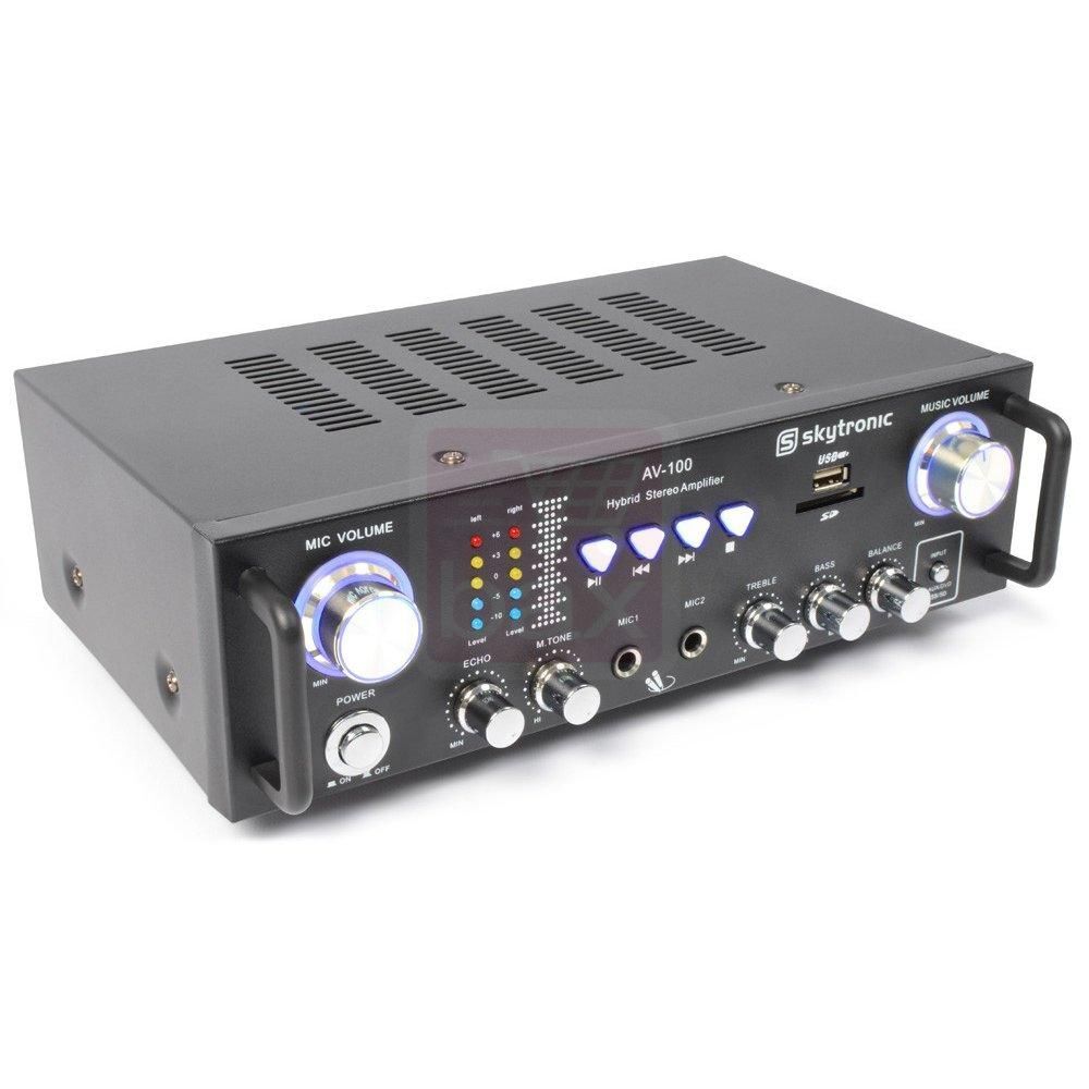 Skytronic AV-100 amplificateur stéréo pour karaoké