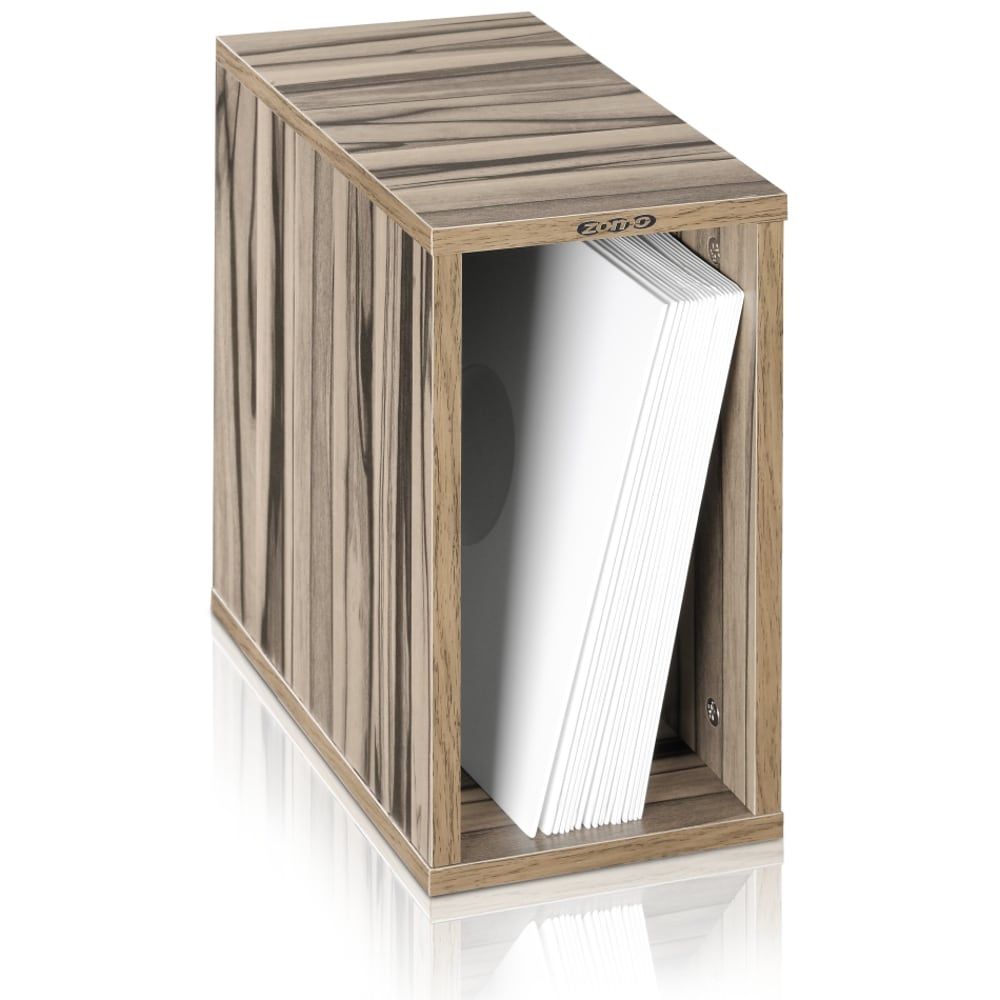 Zomo VS-Box 50 boîte de rangement pour vinyles Zebrano