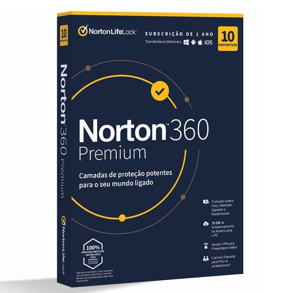 NORTON 360 Premium Anti-Virus 10 appareils 1 an
