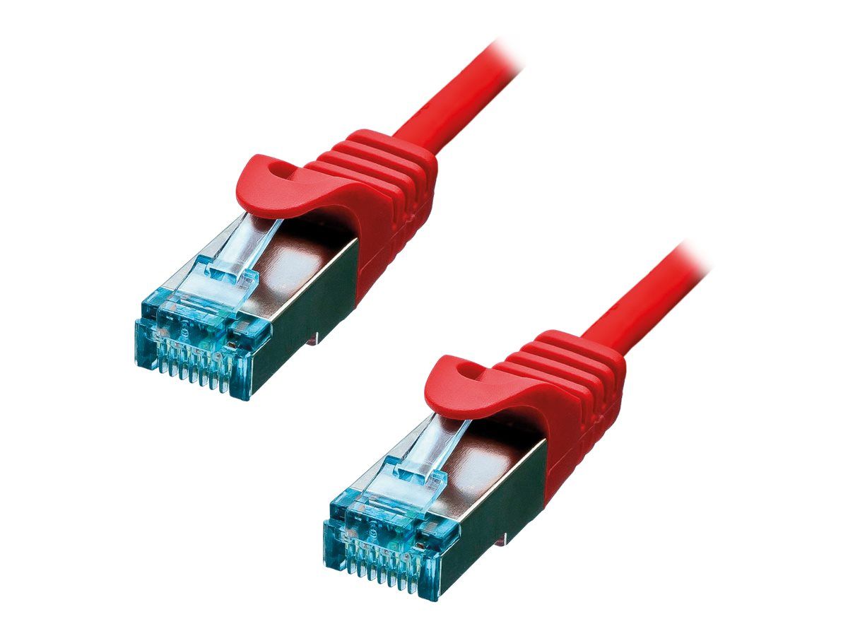 ProXtend - Cordon de raccordement - RJ-45 (M) pour RJ-45 (M) - 1.5 m - 6 mm - SFTP, PiMF - CAT 6a - IEEE 802.3at - sans halogène, moulé, sans crochet, bloqué - rouge
