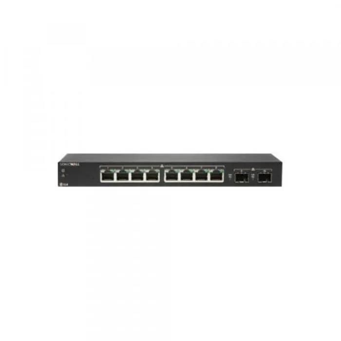 SonicWall Switch SWS12-8 - Commutateur - Géré - 8 x 10/100/1000 + 2 x Gigabit SFP - de bureau - avec Support 24x7 de 3 ans