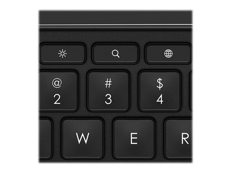 Logitech CREATE - Clavier et étui - rétroéclairé - Apple Smart connector - Espagnol - noir clavier, noir étui