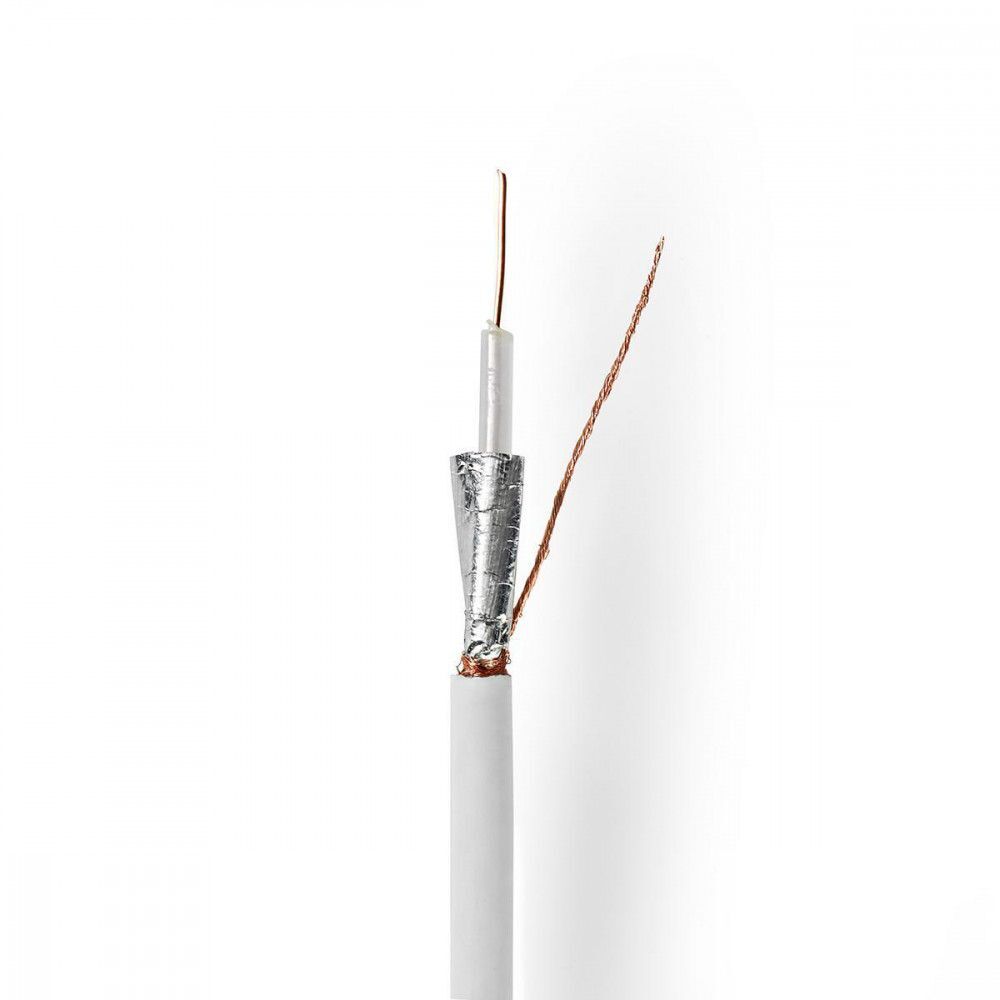 Câble Coaxial  RG59U  100 m  Bobine  Blanc