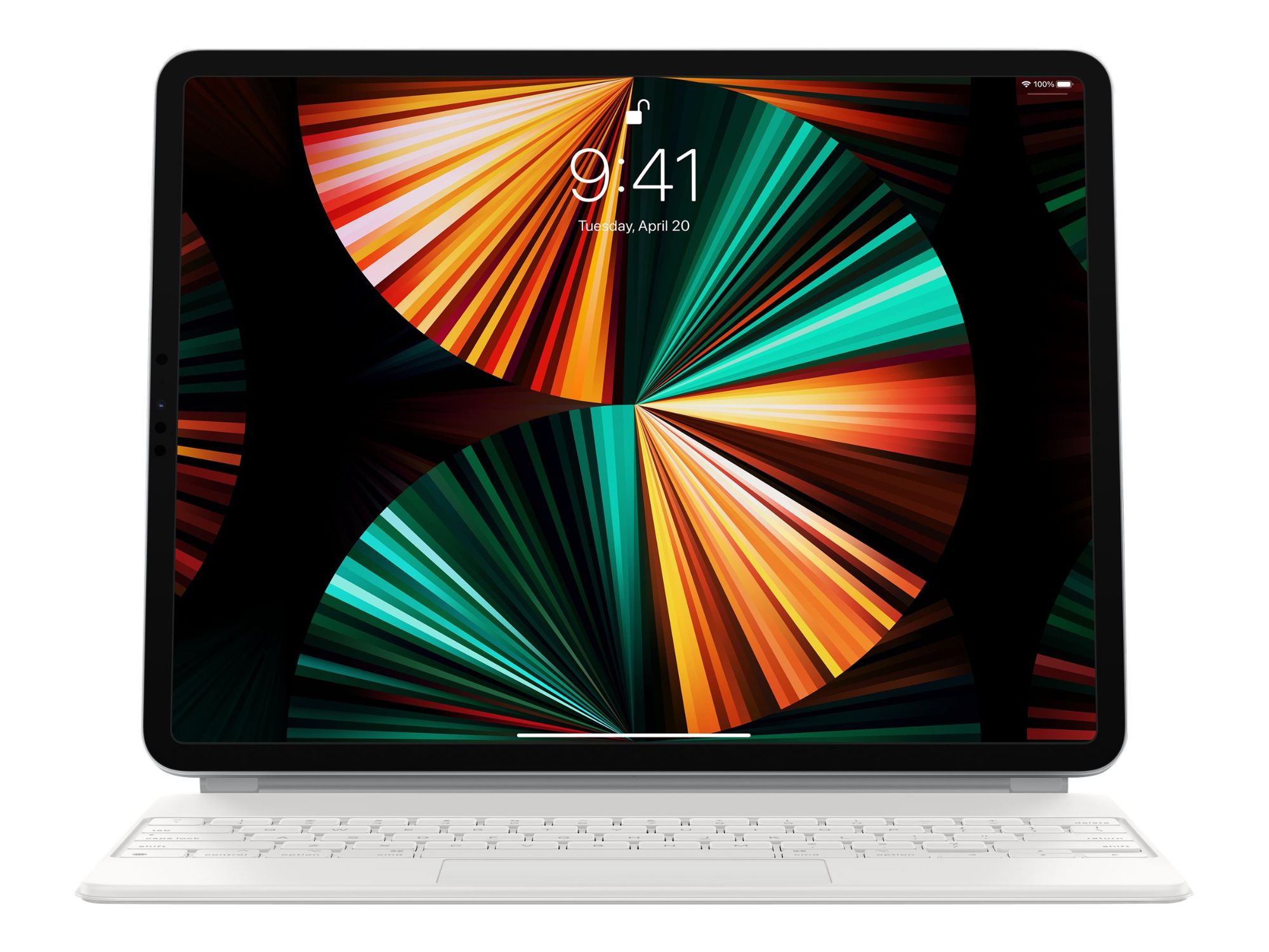 Apple Magic Keyboard - Clavier et étui - avec trackpad - rétroéclairé - Apple Smart connector - AZERTY - Français - blanc - pour 12.9-inch iPad Pro (3rd generation, 4th generation, 5th generation, 6th generation); 13-inch iPad Air (M2, M3)