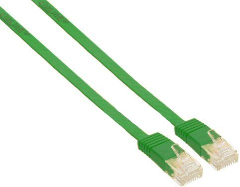 InLine - Cordon de raccordement - RJ-45 (M) pour RJ-45 (M) - 0.5 m - UTP - CAT 6 - moulé, plat - vert