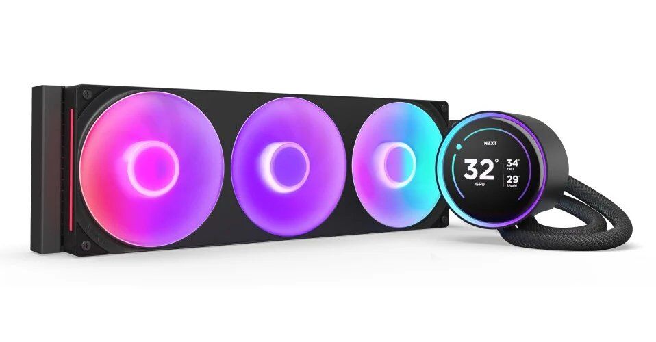 NZXT KRAKEN ELITE 420 RGB LCD WATER COOLER BLACK