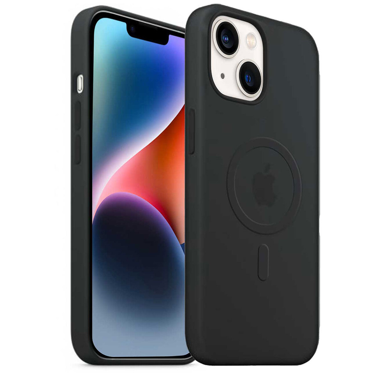 Akashi Coque Protection MagSafe Silicone Noir iPhone 14 Plus