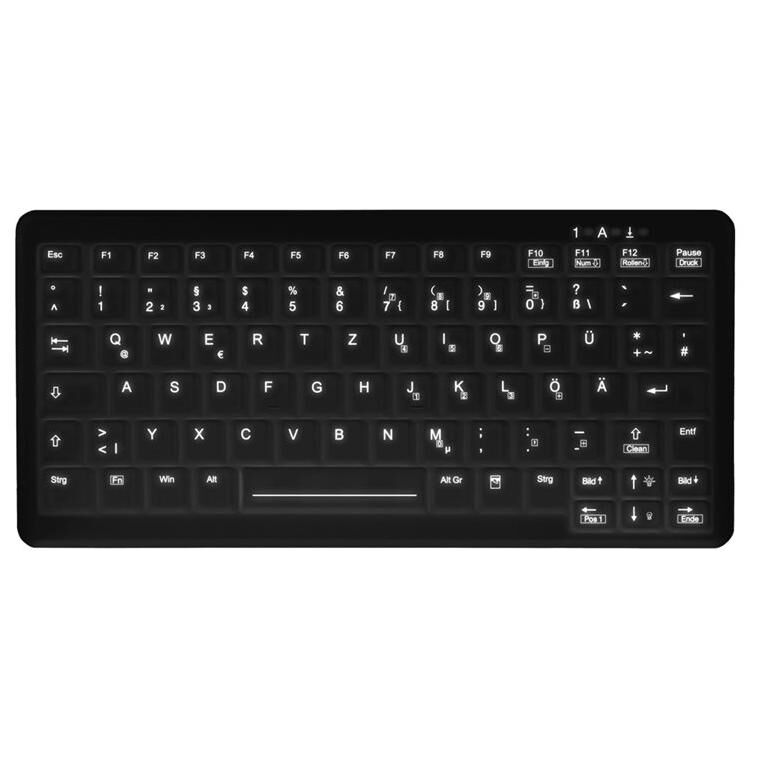 Active Key MedicalKey AK-C4110 - Clavier - désinfection par essuyage - sans fil - 2.4 GHz - QWERTZ - Allemand - noir