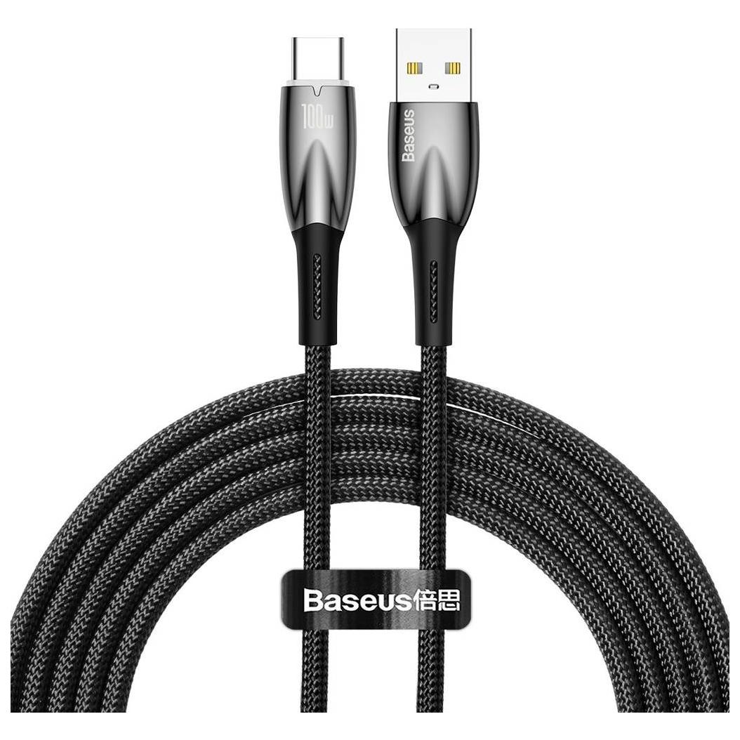 Baseus Glimmer câble USB USB 2.0 2 m USB A USB C Noir