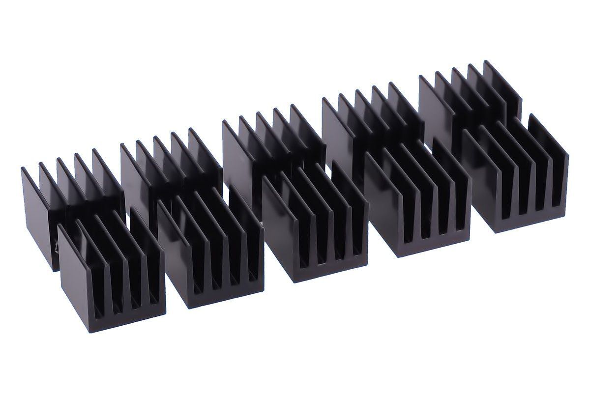 Alphacool GPU Ram Aluminium Heatsinks 15x15mm - Noir - 10 pièces