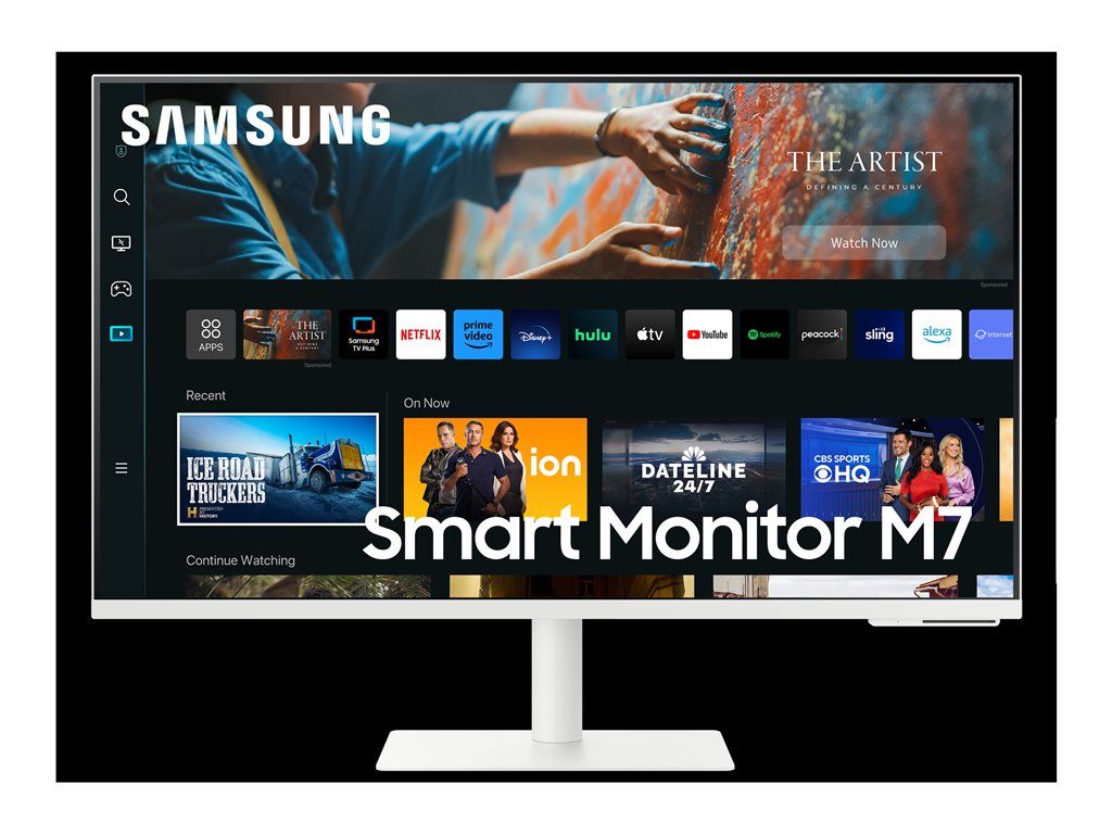 Samsung S32CM703UU - M70C Series - écran LED - Intelligent - 32" - 3840 x 2160 4K @ 60 Hz - VA - 300 cd/m² - 3000:1 - HDR10 - 4 ms - HDMI, USB-C - haut-parleurs - blanc chaud