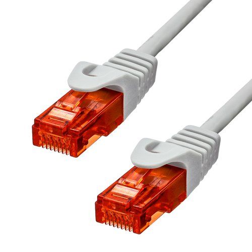 ProXtend - Cordon de raccordement - RJ-45 (M) pour RJ-45 (M) - 25 cm - 6 mm - UTP - CAT 6 - sans halogène, sans crochet, bloqué - gris