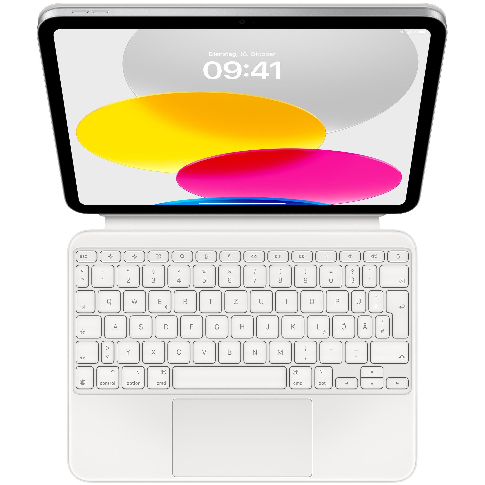 Apple Magic Keyboard Folio - Clavier et étui - avec trackpad - Apple Smart connector - QWERTZ - Allemand - pour iPad Wi-Fi (10ème génération)