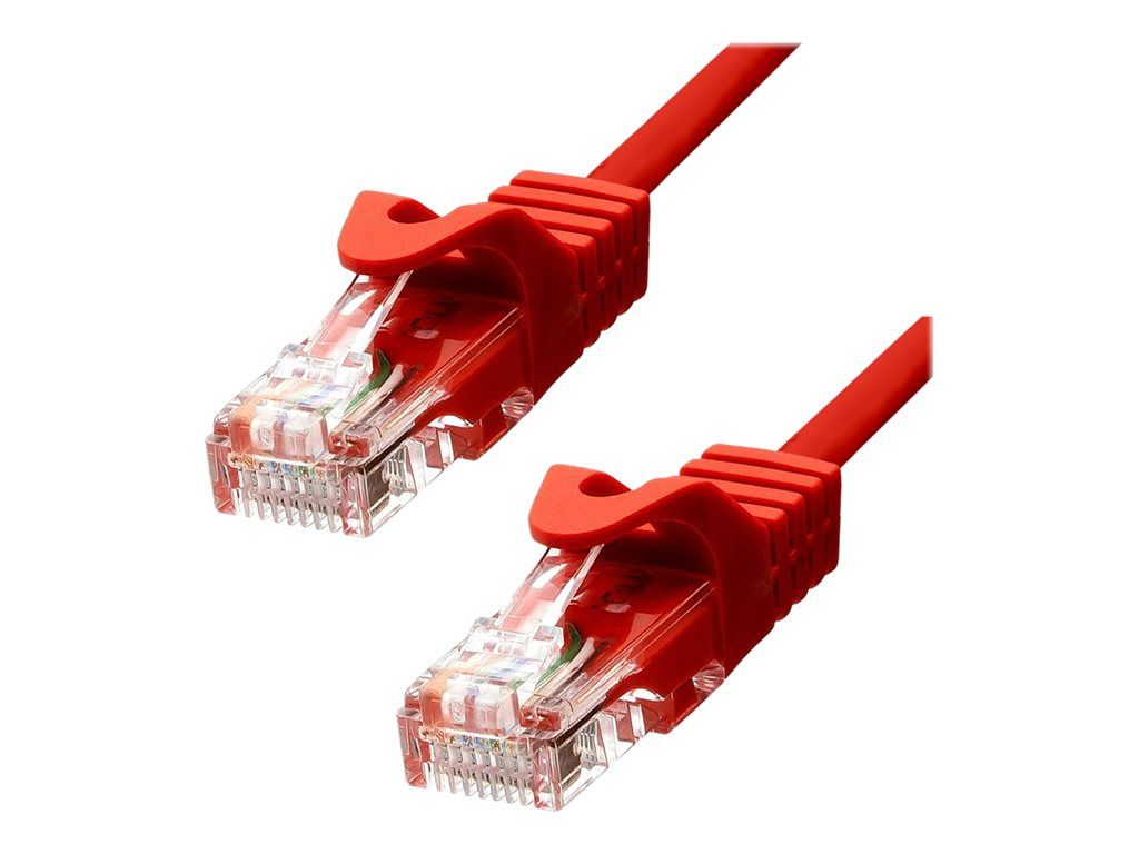 ProXtend - Cordon de raccordement - RJ-45 (M) pour RJ-45 (M) - 2 m - 5.4 mm - UTP - CAT 5e - IEEE 802.3at - moulé, sans crochet, bloqué - rouge