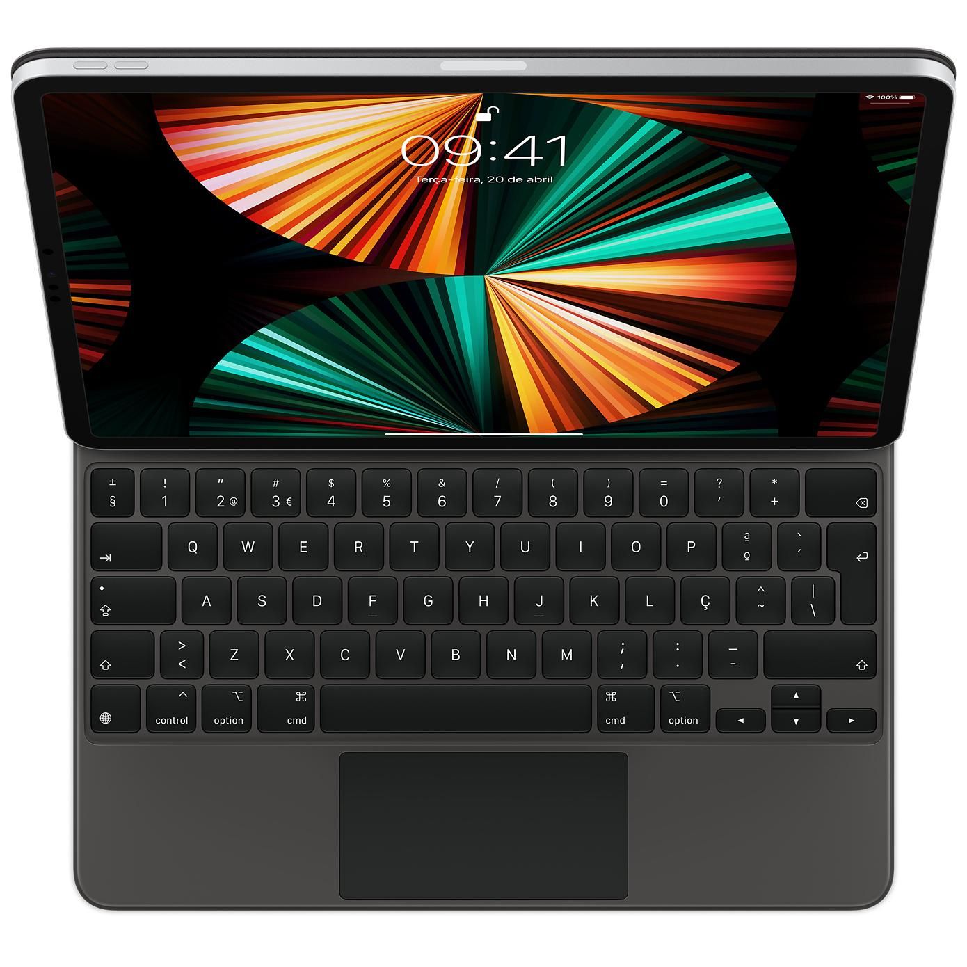 Apple Magic Keyboard - Clavier et étui - avec trackpad - rétroéclairé - Apple Smart connector - QWERTY - Portugais - noir - pour 12.9-inch iPad Pro (3rd generation, 4th generation, 5th generation, 6th generation); 13-inch iPad Air (M2, M3)