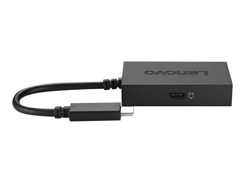 Lenovo USB C to VGA Plus Power Adapter - Adaptateur vidéo externe - USB-C - VGA