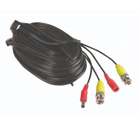 Yale - Rallonge électrique/vidéo - BNC, power DC jack mâle pour BNC, power DC jack - 30 m