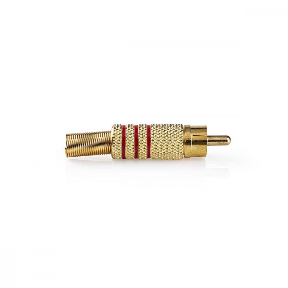 Nedis - Connecteur audio - RCA mâle - rouge, or (pack de 10)