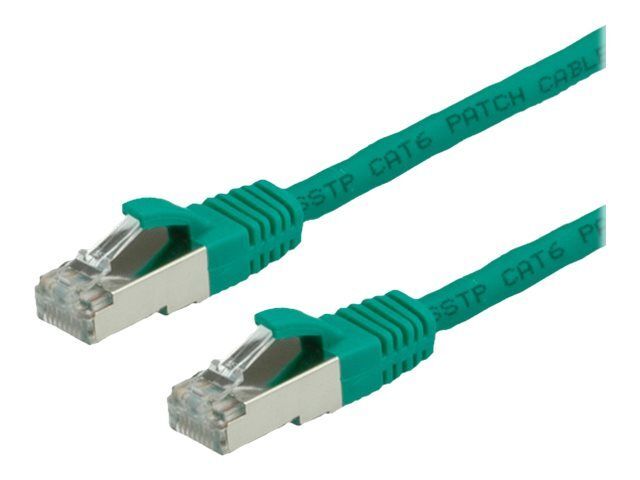 VALUE - Cordon de raccordement - RJ-45 (M) pour RJ-45 (M) - 1.5 m - SFTP, PiMF - CAT 6 - sans halogène, moulé, sans crochet, bloqué - vert