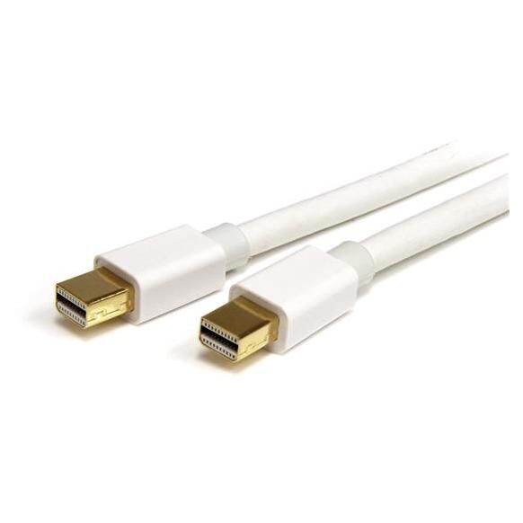 StarTech.com Câble Mini DisplayPort de 2m - Vidéo Ultra HD 4K x 2K - Câble Mini DisplayPort 1.2 - Câble Mini DP vers Mini DP pour Moniteur - Cordon Mini DisplayPort - Blanc