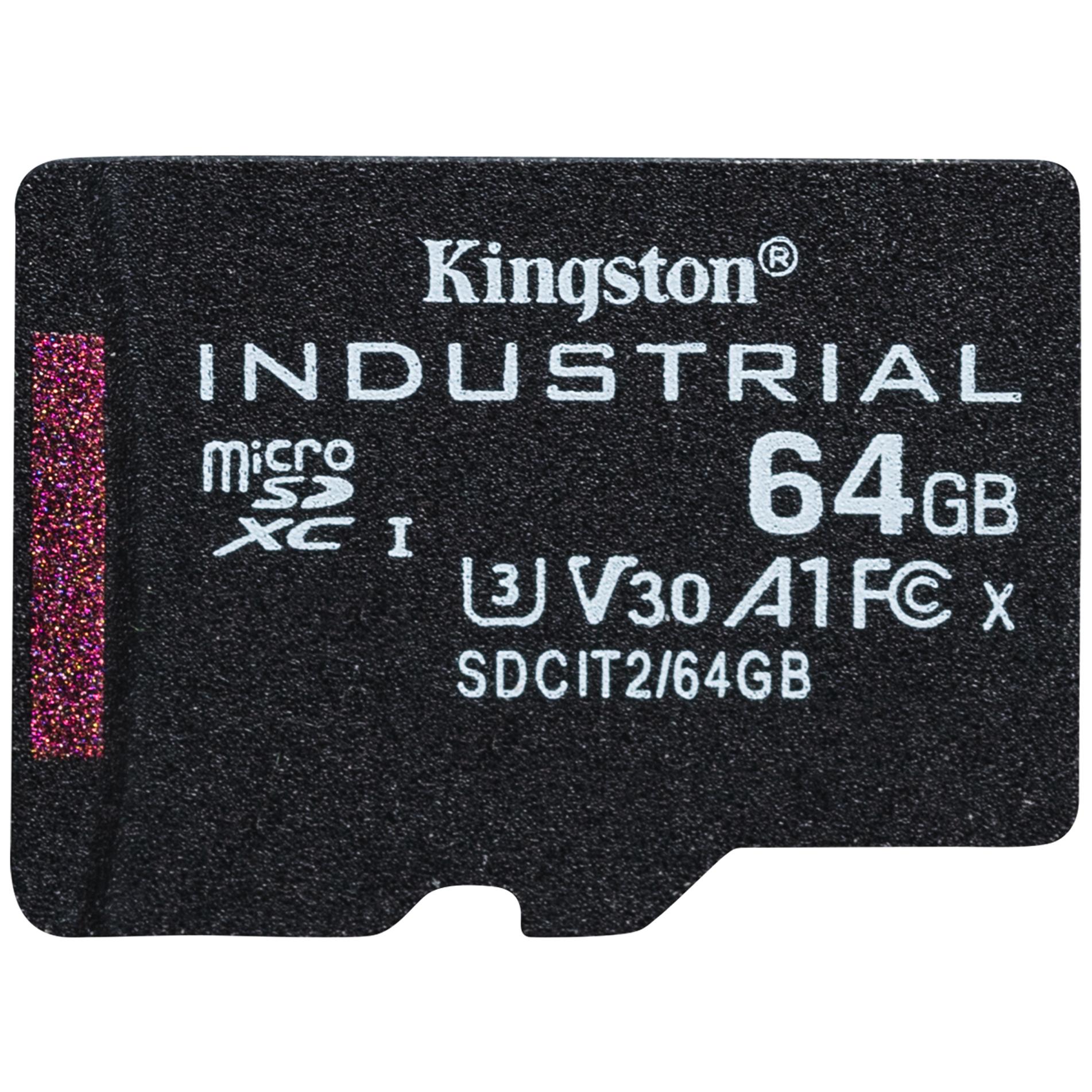 Kingston Industrial - Carte mémoire flash - 64 Go - A1 / Video Class V30 / UHS-I U3 / Class10 - microSDXC UHS-I